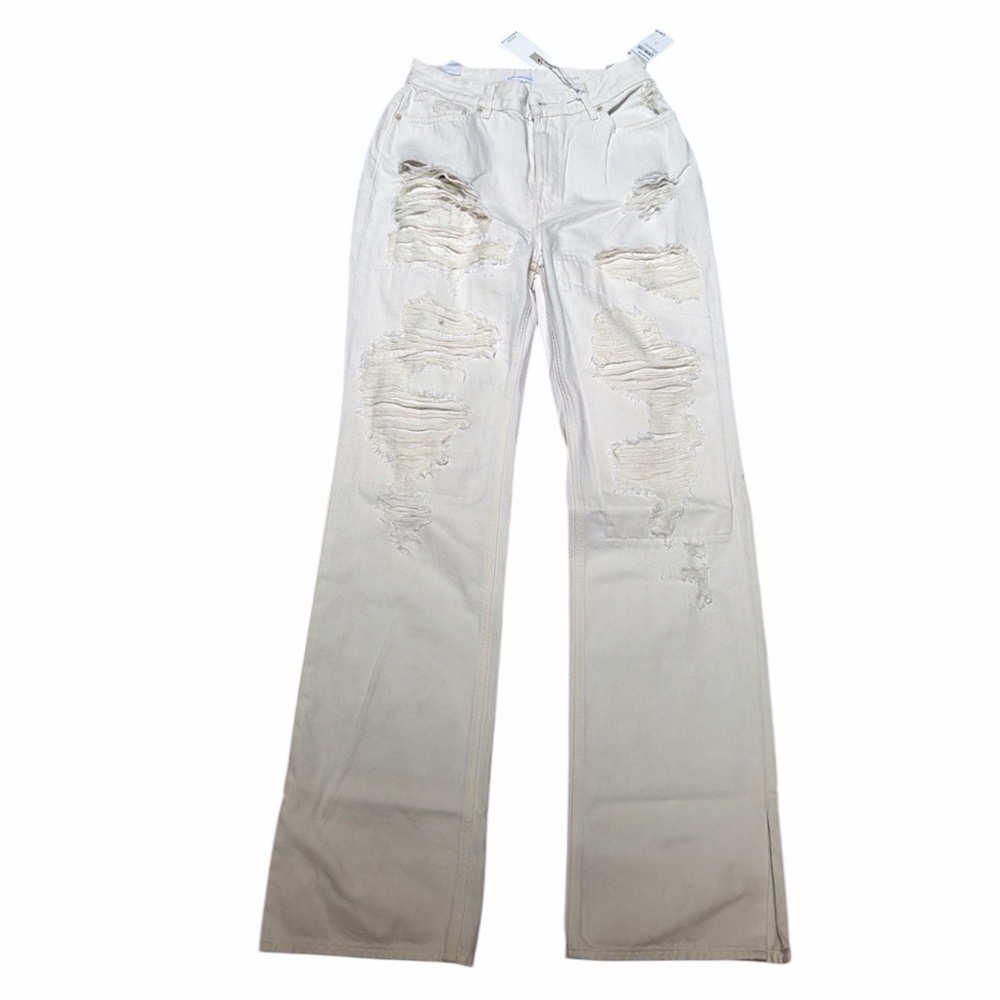 New Good American Khloé Super High-Rise Straight Jean | White | 8 / 29
